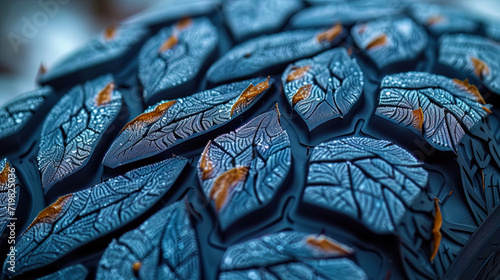 A tire with a vortex pattern intricate and vortex patterns that create the impression of movement and dynamic