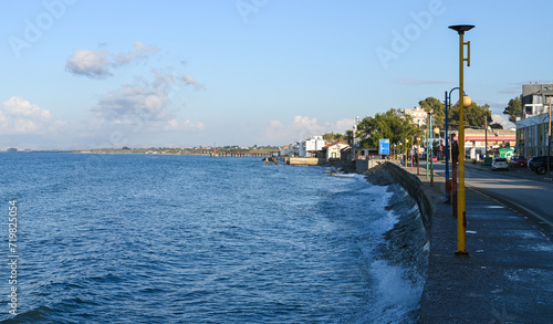 Tableau sur toile promenade overlooking the Mediterranean Sea in Cyprus 4