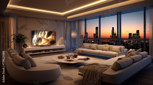 Interior of a sophisticated modern living room