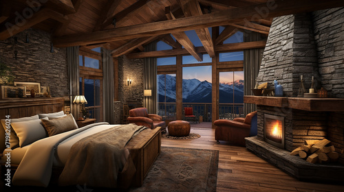 majestic mountain lodge room