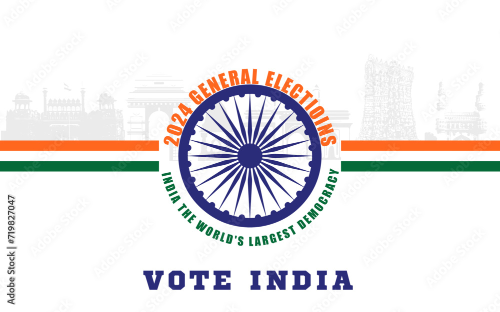 Indian General Election Poster, India Elections, Election banner for