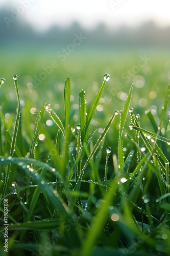 grass with dew drops