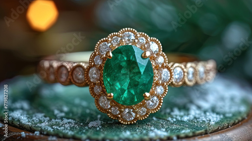 Emerald with inserts of golden veins golden inserts that give the emerald luxury and sophisticat