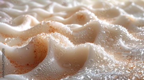 Foam with the effect of wet sand texture with wet effects that create the feeling of the seasho