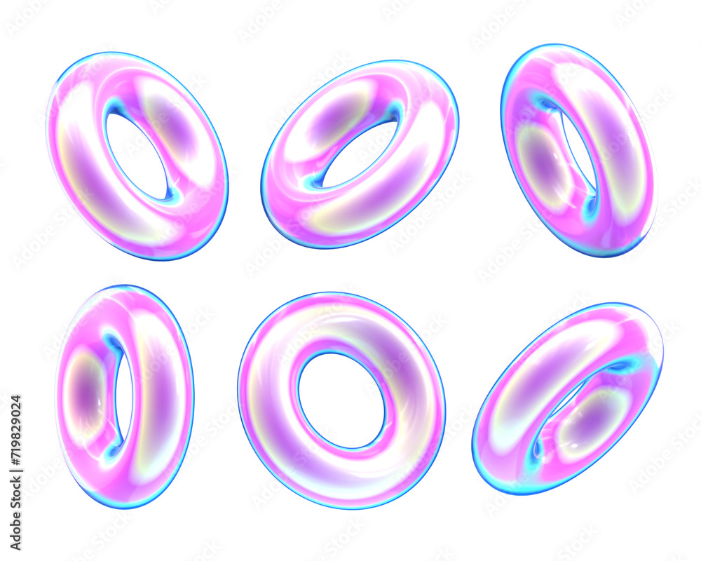 3d Rendering abstract Holographic shape Illustration Collection 3d Rendering abstract Holographic shape Illustration Collection