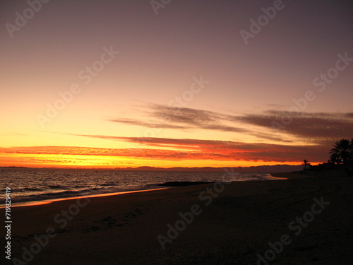 Atardecer en la playa