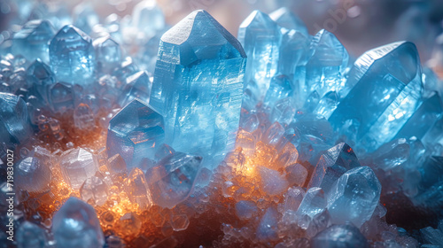Law crystals formed in the cooling of the flow, creating overflows and reflect photo