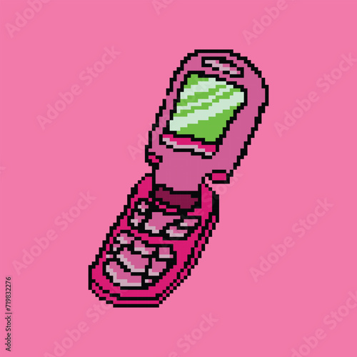 illustration of a flip mobile phone