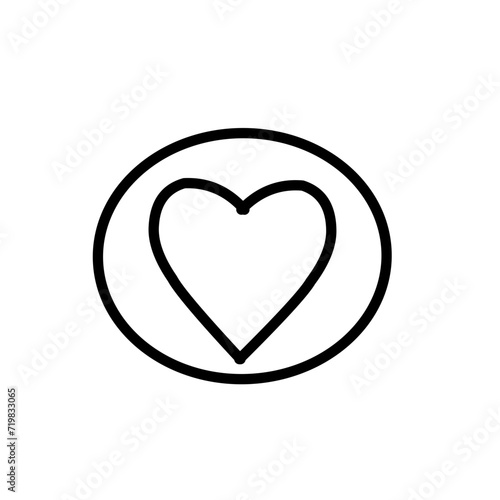 ikon garis jantung / Love Paket piktogram sederhana. Ilustrasi vektor stroke pada latar belakang putih. Modern ikon gaya garis besar koleksi.