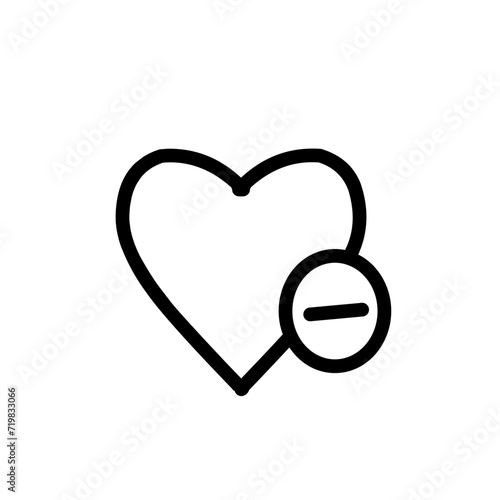 ikon garis jantung / Love Paket piktogram sederhana. Ilustrasi vektor stroke pada latar belakang putih. Modern ikon gaya garis besar koleksi.