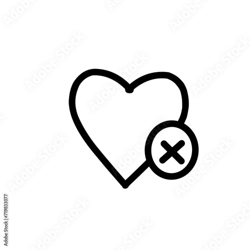 ikon garis jantung / Love Paket piktogram sederhana. Ilustrasi vektor stroke pada latar belakang putih. Modern ikon gaya garis besar koleksi.