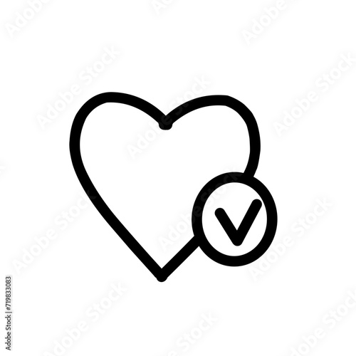 ikon garis jantung / Love Paket piktogram sederhana. Ilustrasi vektor stroke pada latar belakang putih. Modern ikon gaya garis besar koleksi.