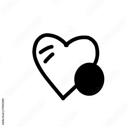 ikon garis jantung / Love Paket piktogram sederhana. Ilustrasi vektor stroke pada latar belakang putih. Modern ikon gaya garis besar koleksi.