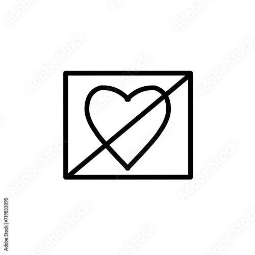 ikon garis jantung / Love Paket piktogram sederhana. Ilustrasi vektor stroke pada latar belakang putih. Modern ikon gaya garis besar koleksi.