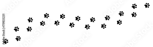 Paw foot trail print