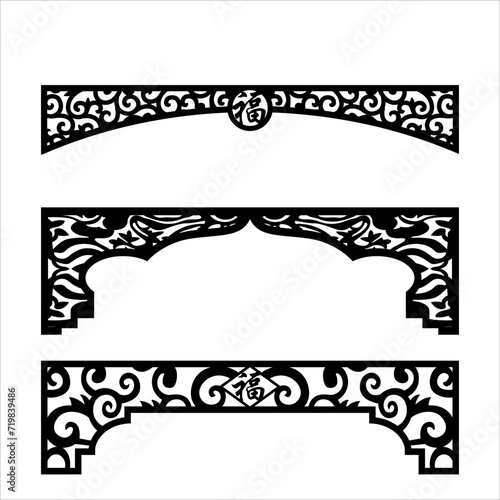 Craftsman Bracket cornice pieces for decorating or shelves. Decoration vector design for cutting on CNC or laser cut on wood corner design sample. wood corner home decoration