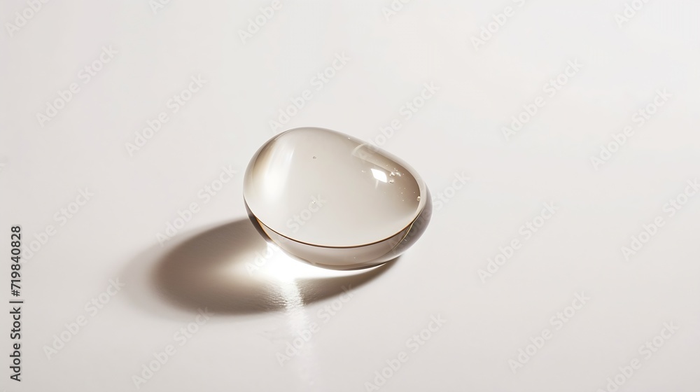Natural water drop isolated on white background. : Generative AI Natural water drop isolated on white background. : Generative AI