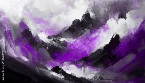 Abstract Harmony: Purple Pantomime on Canvas"