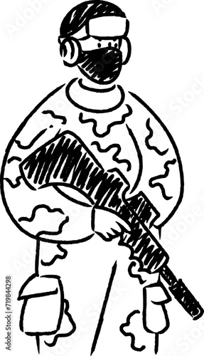 Wallpaper Mural Soldier Paintball Illustrations Torontodigital.ca