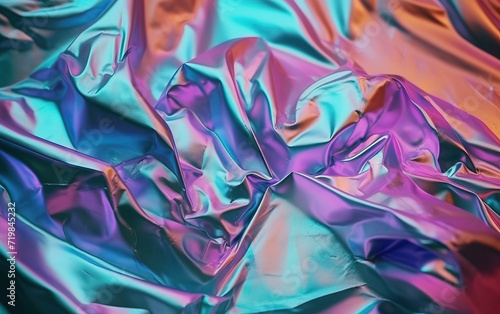 Colorful metallic foil background,created with Generative AI tecnology.