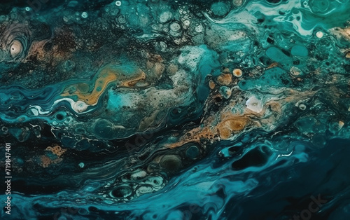 Ocean wavy abstract background,created with Generative AI tecnology.