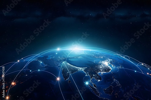 nasa furnished image this elements rendering 3d concept earth network global business communication connection globe international cyberspace map net planet space technology transfer