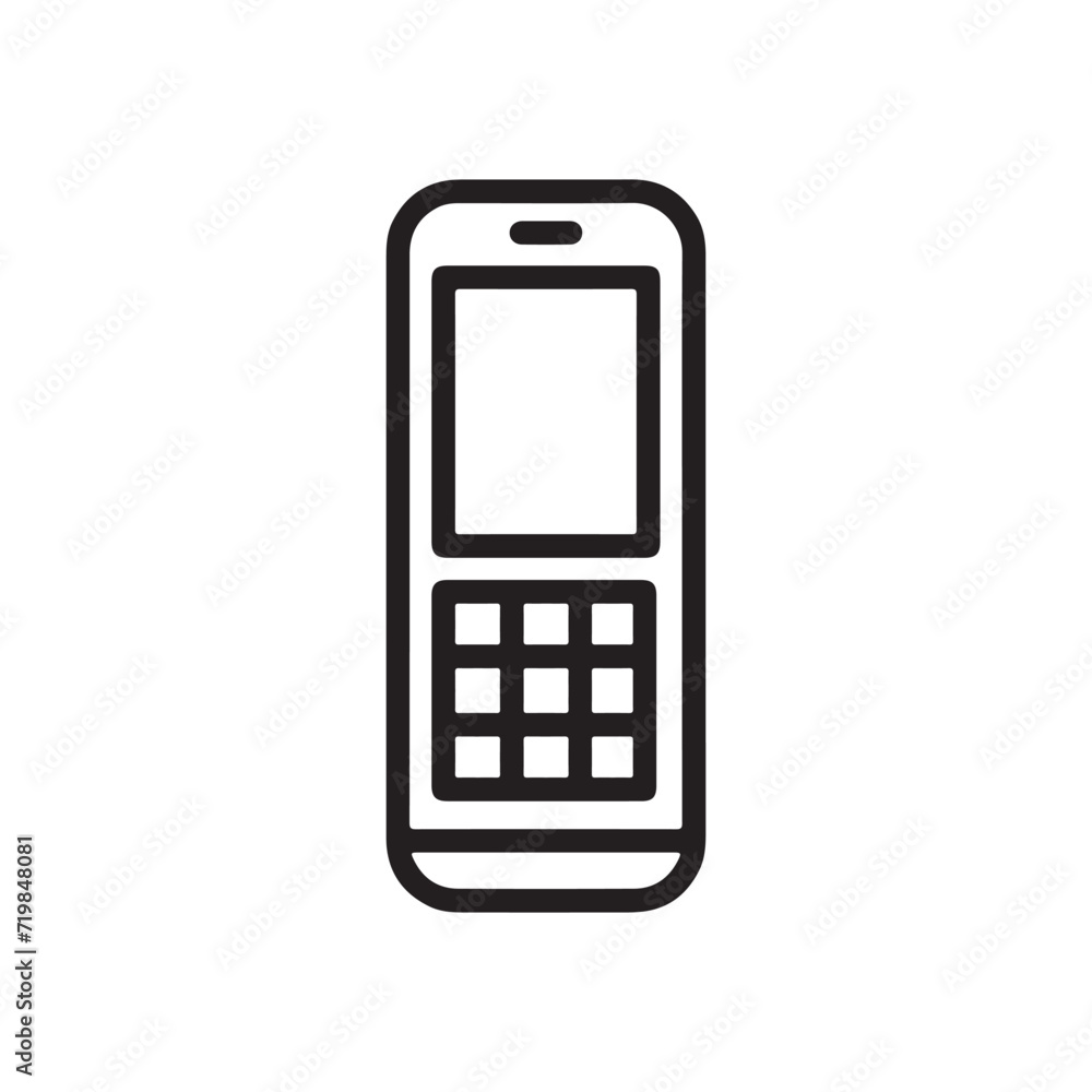 Phone icon in flat style. Vector illustration Phone icon in flat style. Vector illustration