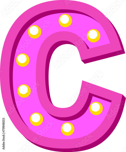 Marquee Lamp Letter Alphabet C