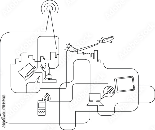 Grafik İllustration vektor line