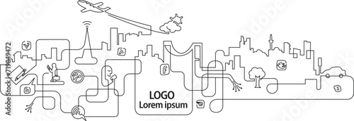 Grafik İllustration vektor line