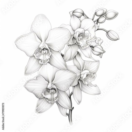 Illustration of orchid flower