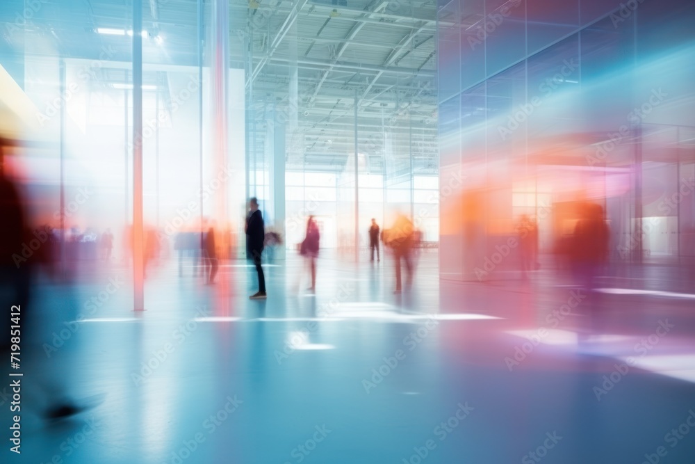 Abstract blur Expo,Large room for the event.Exhibition Abstract blur Expo,Large room for the event.Exhibition