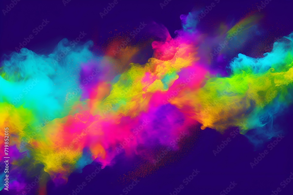 Explosion of Colors in Abstract Art Display