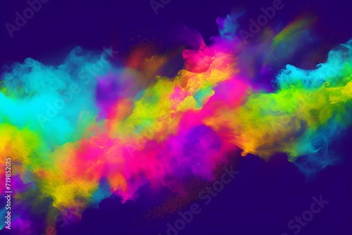 Explosion of Colors in Abstract Art Display