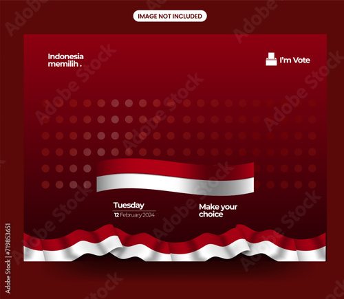 Indonesia presidential election 2024 Background Banner Posters Template (ID: 719853651)