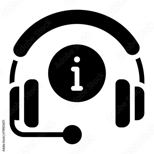 headset glyph icon