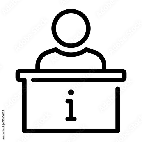 information desk line icon