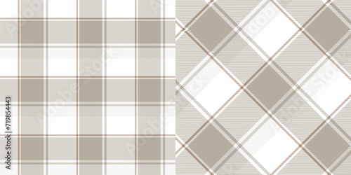 Vector checkered pattern or plaid pattern. Tartan, textured seamless herringbone for flannel shirts, duvet covers, other autumn winter textile mills. Vector Format