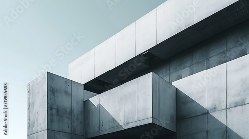 Minimalistic modern architecture, geometry, building