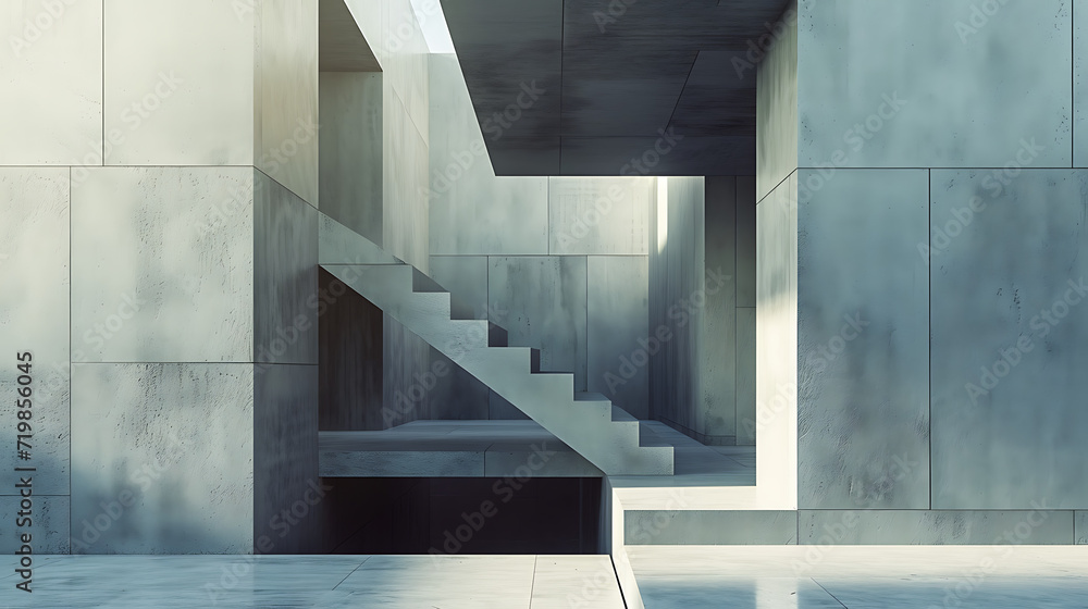 Obraz premium Minimalistic modern architecture, geometry, building