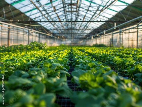 High-Tech Vertical Farm Optimized by AI for Sustainability