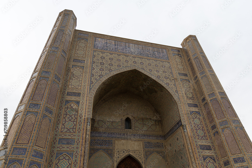 Samarkand, Uzbekistan - December 27th, 2023: Bibi-Khanym Mosque