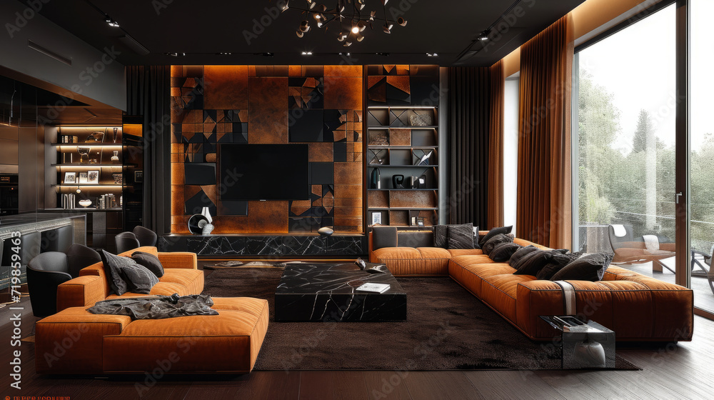 Fototapeta premium bohemian and Scandinavian style decor living room bedroom kitchen bright and earthy colorful breathtaking interior design ideas and creative concepts