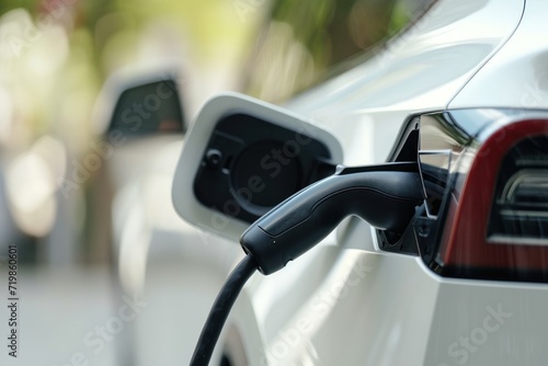 Close-up of Fast electric car charger  © CStock
