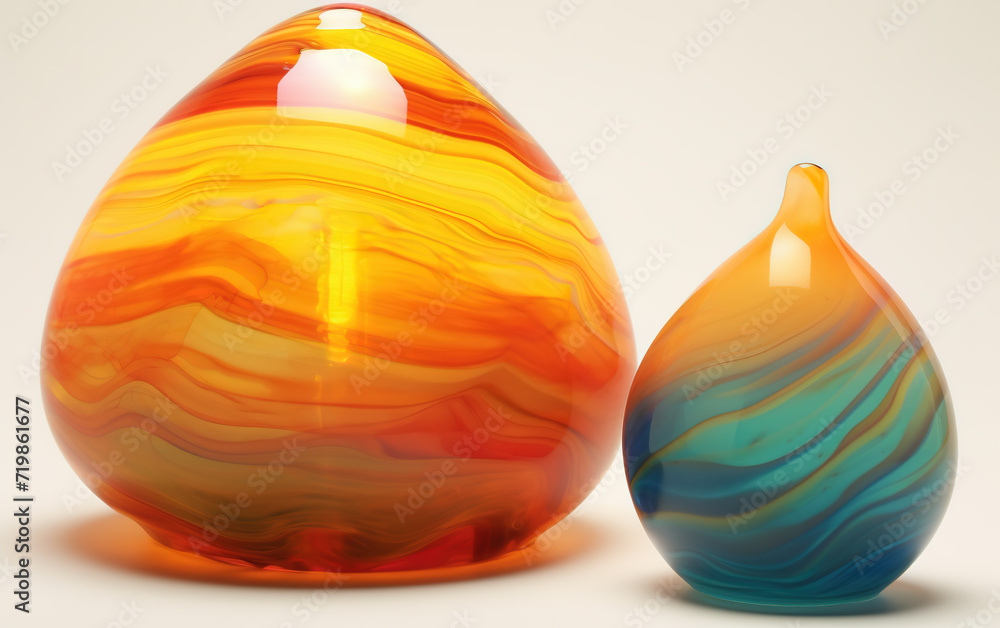 Colorful ceramic bottles,created with Generative AI tecnology. Colorful ceramic bottles,created with Generative AI tecnology.