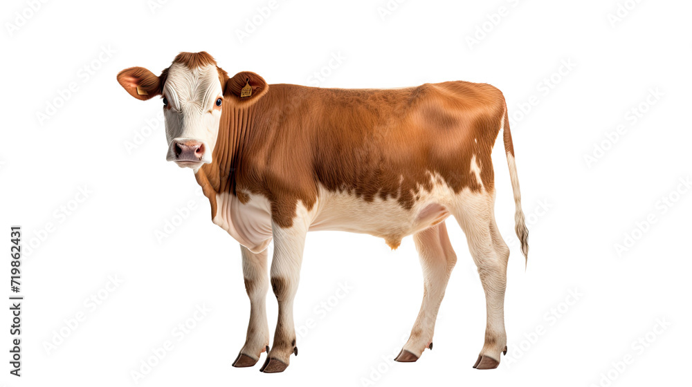 Cow isolated on a transparent background