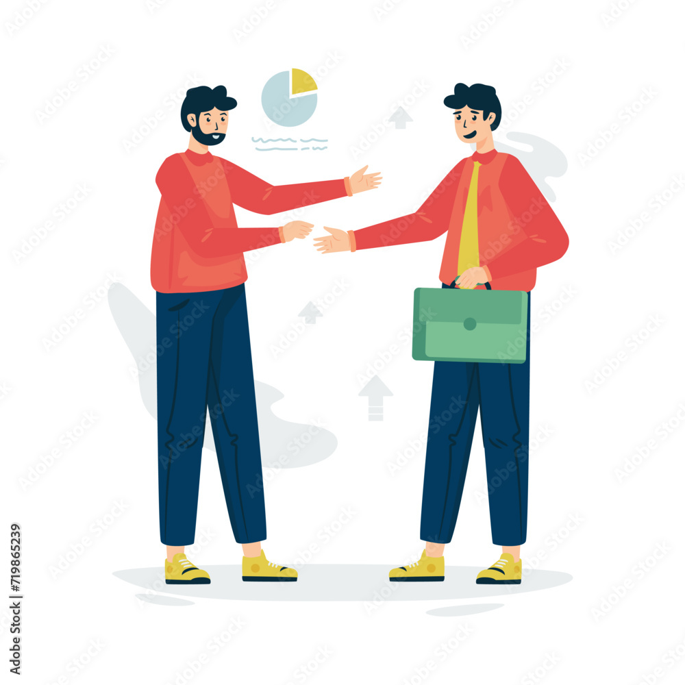 Business investor partnership vector illustration