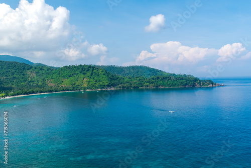 View of Lombok beach, Mandalika, Indonesia