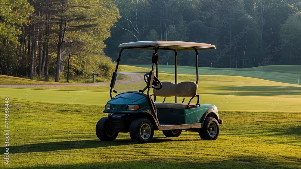 golf cart in green park