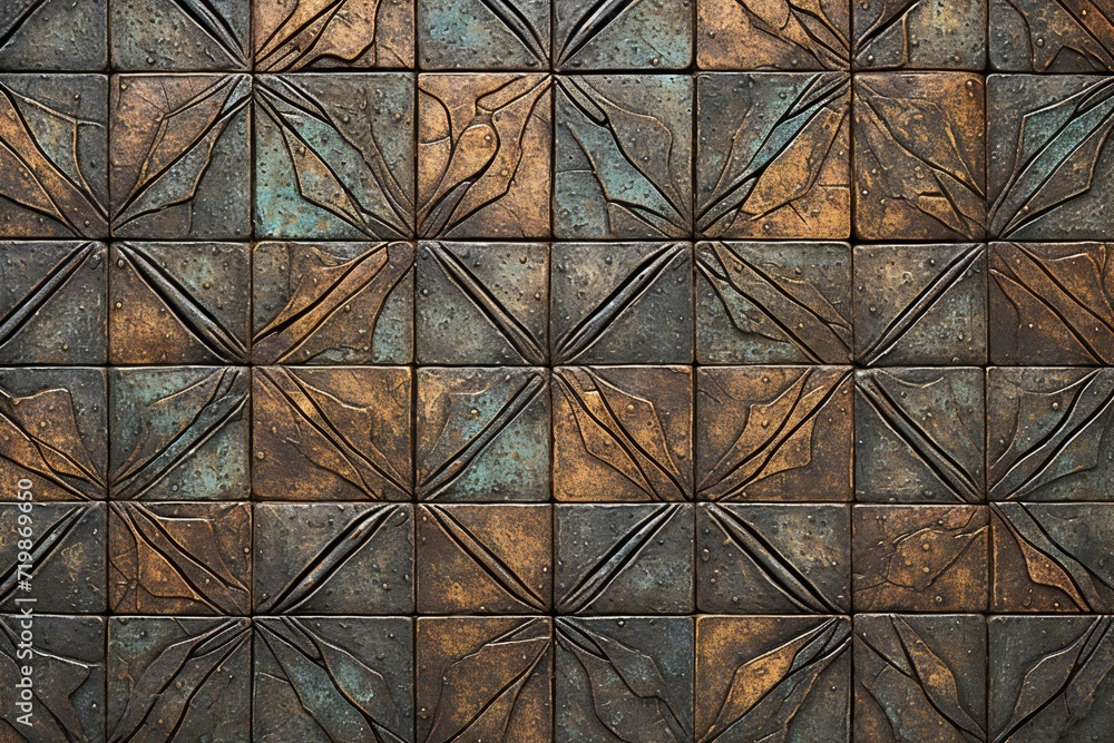 Vintage tiles wall background and texture,  Abstract background and texture for design
